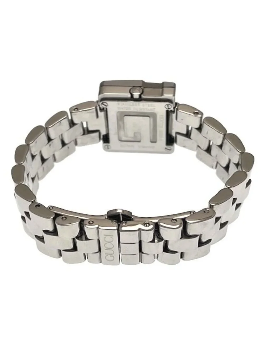 Gucci G Square Watch Stainless Steel Black Dial Quartz